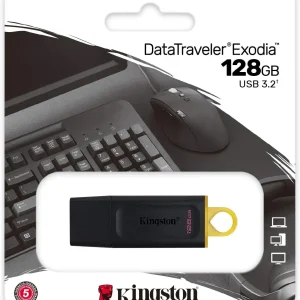 KINGSTON DT EXODIA 128GB AMARILLO- NEGRO