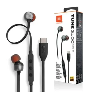 Audífonos JBL Tune 310C USB-C Negros con Cable Tipo C – Sonido Pure Bass y Micrófono Integrado