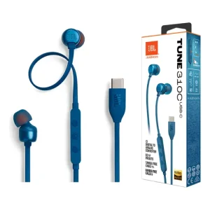 Audífonos JBL Tune 310C USB-C Azules con Cable Tipo C – Sonido Pure Bass y Micrófono Integrado