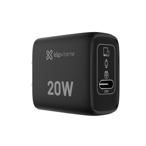Cubo Adaptador de Carga tipo C Klipextreme de pared 20W KM-050 USB-C